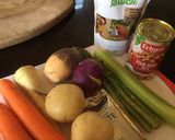 A picture of step 2 of Vegetable Stoup.