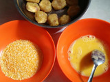 Perkedel kentang lapis tepung roti