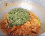 A picture of step 3 of Palak Gosht.