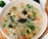 Hình bước làm 3 của món Cháo hạt sen nấm mối đen