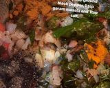 A picture of step 6 of Chettinad Kadai Prawns.