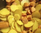 A picture of step 3 of Stovetop Hotdog and Potato Stew.