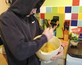 A picture of step 2 of Vickys Pear Pudding with a Cinnamon Sugar Crust, GF DF EF SF NF.