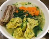 Hình bước làm 6 của món Hủ tiếu 🍜 hoành thánh 🥟 thịt heo 🐷