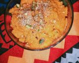 A picture of step 5 of Halwa poori aloo tarkri.
