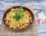 Hình bước làm 6 của món Cơm Chiên Dương Châu