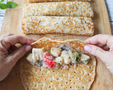Foto del paso 2 de la receta: Crepes rellenos de verduras asadas y merluza