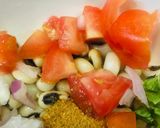 A picture of step 1 of Chatpati Black Eyed Peas (Lobia) Chaat.