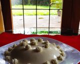 A picture of step 3 of Snow white pudding.
