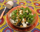 Foto del paso 5 de la receta: Ensalada de Garbanzos Tostados con Canónigos y Rulo de Cabra