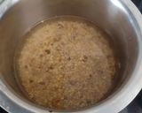 A picture of step 3 of Palak and broken wheat khichdi.