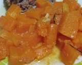 Foto del paso 4 de la receta: Pan de carne con vegetales, aceitunas y corazón de queso con calabaza al romero