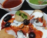 A picture of step 5 of Papdi Potato chaat.