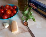 Friss paradicsomos spagetti recept fázis 1 fotója