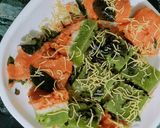 A picture of step 7 of Tri Colour Dhokla.