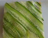 A picture of step 1 of Cucumber strip sandwich in 5 minutes.