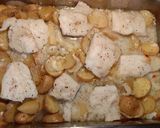 Foto del paso 9 de la receta Bacalao con patatas, cebolla y vino blanco