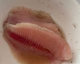 Foto del paso 1 de la receta: Filete de pescado con salsa de queso y vegetales 🤤