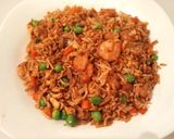 Une image de l'étape 5 de Riz cantonais légumes et petites crevettes.