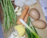 Foto langkah ke 1 dari resep Orak Arik Sayur mix Cumi Kupas Pineapple.
