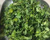A picture of step 1 of Methi paratha.