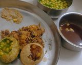 A picture of step 11 of Mint Pani Puri with Chana–Potato Stuffing.