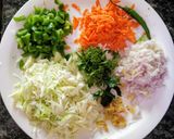 A picture of step 2 of Oats vegetable uttapam.
