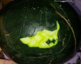 عکس مرحله 2 از دستور حکاکی هندوانه با نوشته یلدا 🍉