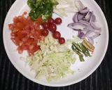 A picture of step 2 of Vegetables Fried Rice.