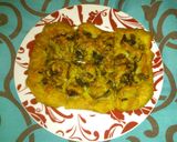 A picture of step 5 of 5 minute Pizza base. No yeast!.