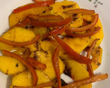 Foto del paso 1 de la receta: Ensalada de melocotón 🍑 a la plancha con mozzarella y tomatitos