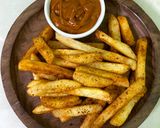 A picture of step 8 of Peri peri fries.