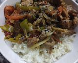 Foto del paso 5 de la receta: Salteado de cerdo y vegetales. Una receta de 20 minutos