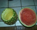A picture of step 3 of Piña/sandia loca crazy pineapple/watermelon.