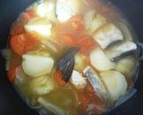 A picture of step 5 of Cod, Potato and Tomato Soup.