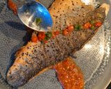 A picture of step 5 of Pan fried sea-bass with spicy nam pla prik dipping sauce.