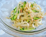 A picture of step 6 of Chinese-Style Jellyfish-Like Frozen Konyaku and Cucumber Salad.