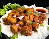 A picture of step 3 of Kanda Poha Pakora (tiffin friendly).