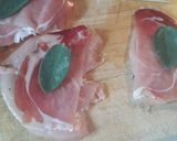 A picture of step 2 of Chicken breast saltimbocca.
