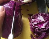 A picture of step 1 of Pickled Red Cabbage.