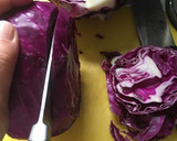 A picture of step 1 of Pickled Red Cabbage.