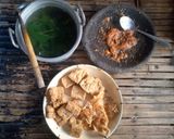 Foto langkah ke 5 dari resep Sayur Bening dengan Tempe,Tahu Goreng,Udang Tepung & Sambal Terasi.