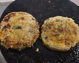 A picture of step 6 of Low cal Veg burger with homemade bun.