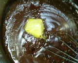 A picture of step 4 of Eggless Chocolate Pudding With a cup of Cappuccino.
