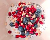Hình bước làm 2 của món 💚 Sữa Chua Hạt Lựu & Blueberry