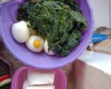 Foto langkah ke 1 dari resep Gulai telur tahu daun singkong.