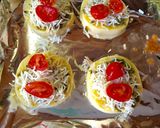 A picture of step 3 of Mini Polenta Pizzas With Tomatoes And Pesto.