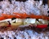 A picture of step 6 of Colorful Kimbap: Korean Nori Seaweed Rolls.