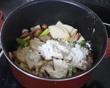 A picture of step 4 of Tofu Gratin with Bamboo Shoot and Asparagus.