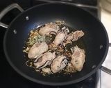 A picture of step 8 of Vongole Bianco with Oysters and Olive Oil.